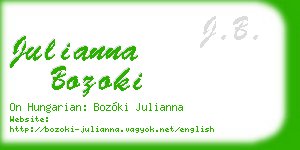 julianna bozoki business card