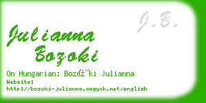 julianna bozoki business card